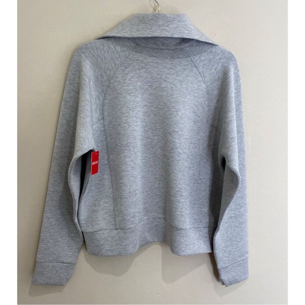 Spanx NWT AirEssentials size 1X Half zip gray sweatshirt style 50346 plus size - Picture 6 of 15